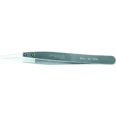 Afbeelding van KD89 Horotec MSA12.724 pincet met zachte eindkappen van witte Delrin, zeer fijne punten.
