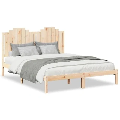Afbeelding van vidaXL Bedframe extra lang zonder matras massief hout 160x210 cm