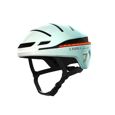 Afbeelding van Livall EVO21 Green Large (Smart) fietshelm SOS functie LED richtingaanwijzers Smart verlichting