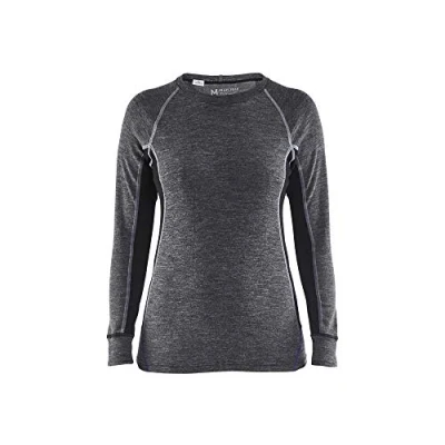 Afbeelding van Blaklader Dames onderhemd, 100% Merino WARM 7200 1732 Medium Grijs/Zwart