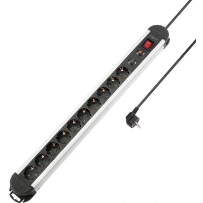 Afbeelding van Sygonix SY 4755860 Overspanningsveilige stekkerdoos Zilver, Zwart Randaarde stekker 1 stuk(s)