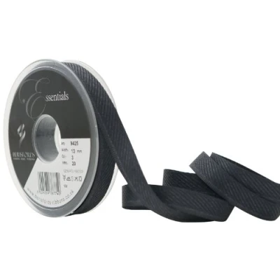 Afbeelding van Berisfords zoomband, 13 mm, donkergrijs