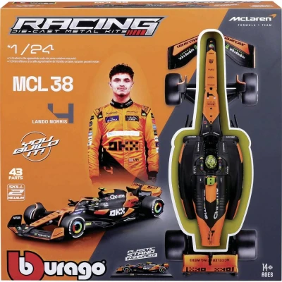 Afbeelding van Bburago F1 KIT McLaren MCL38 mit Helm, #4 Norris 1:24 Auto