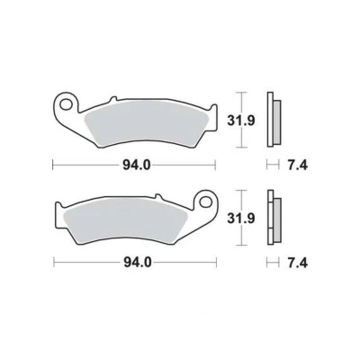 Afbeelding van TRW Sinter Offroad Racing MCB574RSI Remblokkenset