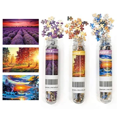 Afbeelding van LUUFAN 3 Pack Mini Jigsaw Puzzels 150 Stuks Voor Volwassenen Kleine Puzzel 6 x 4 Inch Entertainment Speelgoed Home Decor (Lavender, Zonsopgang, Zonsondergang)