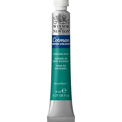 Afbeelding van Winsor &amp; Newton 8840117 Cotman aquarelverf Studio waterverf, levendige hoogwaardige kleuren met zeer goede verwerkingseigenschappen 8 ml tube Viridian Hue