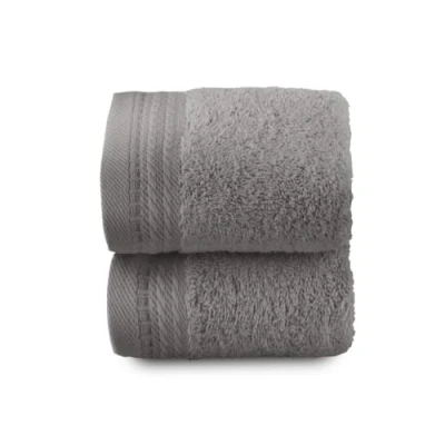 Afbeelding van Top Towel Premium grote badhanddoeken 2 gezichts of bidendoekjes, 30 x 50 cm, 100% katoen, 600 g, grijs