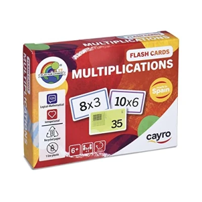 Afbeelding van Cayro Flash Cards: Multiplications Rekenspel 1 8 Spelers Geschikt vanaf 6 Jaar
