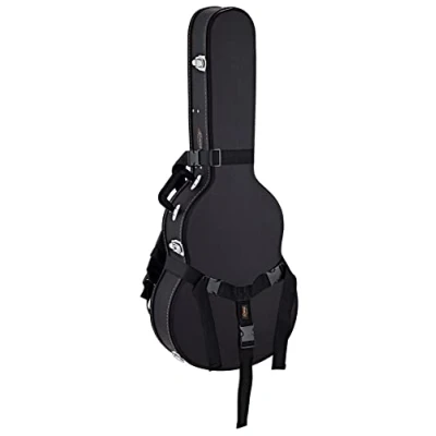 Afbeelding van ORTEGA Economy Series Case Bundle voor klassieke gitaren Black Flat Top + geïnstalleerde Back Pack Strap (OCCSTD BU)