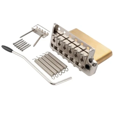Afbeelding van Musiclily Ultra 52,5mm Messing 6 Schroeven PRS stijl Tremolo Brug Mesrand voor Strat Elektrische Gitaar, Nickel