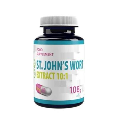 Afbeelding van Hepatica Sint John&#039;s Woord (St. Wort) 5.000 mg equivalent 180 veganistische capsules hoge dosis met 500 10:1 extract in het laboratorium getest voedingssupplement