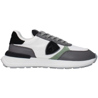 Afbeelding van Fabric Sneakers with Front and Back Logo Vintage Effect White