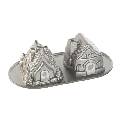 Afbeelding van Nordic Ware Bakvorm Gingerbread House Duet Zilver 2 Stuks