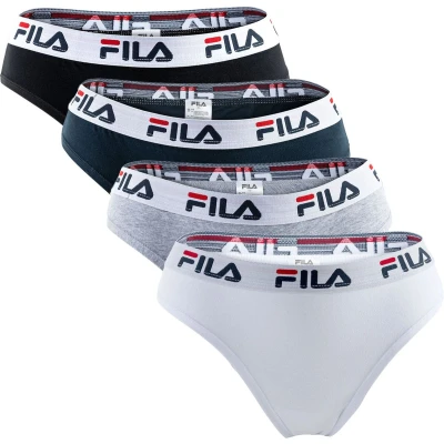 Afbeelding van Fila 4 PACK Slip, Dames, Maat: 38, Weiß schwarz grau marine