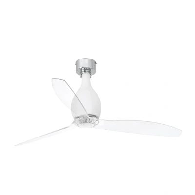Afbeelding van Faro Lighting Mini Medium plafondventilator mat wit, helder optioneel LED licht apart verkrijgbaar
