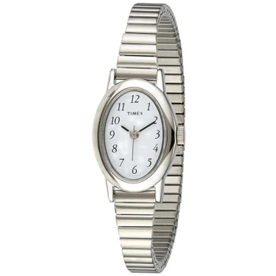 Afbeelding van Timex Cavatina Uitbreiding Band Horloge, Zilverkleur/Wit, Quartz Horloge