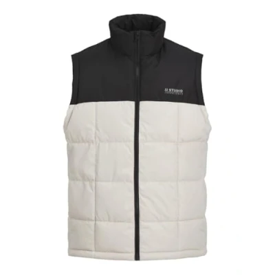 Afbeelding van JACK&amp;JONES PLUS Heren Jjben Square Bodywarmer Pls gewatteerd vest, Moonbeam/Detail: blokkeren, 5XL