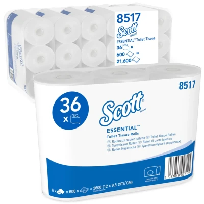 Afbeelding van Toiletpapier Scott Essential 2 laags 600vel wit 8517