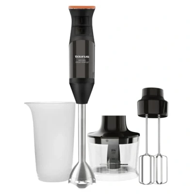 Afbeelding van Taurus Bapi 1200 Rocket Complete staafmixer W, 20 instelbare snelheden, turbo, roestvrijstalen messen, dubbele garde, 500 ml maatbeker en 350 hakmolen kom
