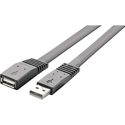Afbeelding van Renkforce USB kabel 2.0 A stekker, bus 3.00 m Zwart Zeer flexibel RF 4096101
