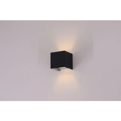 Afbeelding van Wandlamp verstelbare bundel zwart zilver aluminium