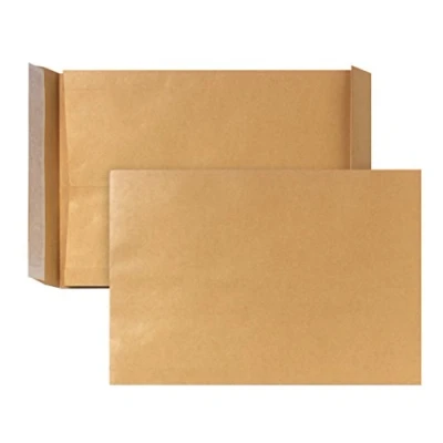 Afbeelding van Posthorn, Labels, Vouwzak DIN C4 229 x 324 mm (b h) zonder venster 120g/m² met kleefpapier bruin 10 st....