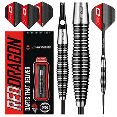 Afbeelding van RED DRAGON Lethal Magic 28 Gram Tungsten Dartpijlen Set Professioneel met flights en dart shafts
