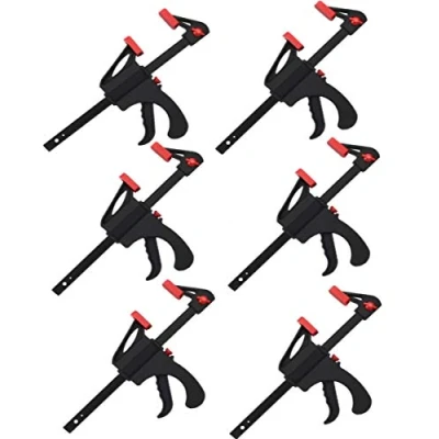 Afbeelding van KAHEIGN 6 Stks Quick Grip Klemmen, 4 &quot;Ratchet Bar Klemmen Een Hand Release Klem Gereedschap Voor Hout Snelle Gemakkelijk