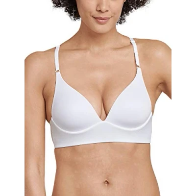 Afbeelding van Schiesser Lounge BRA Microfaser Racerback Invisible SOFT Tshirt BH, Dames, Maat: 70B, Weiß
