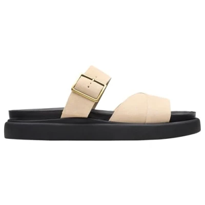 Afbeelding van Clarks Aristella Muiltjes, Dames, Maat: 42, Ecru Veloursleer