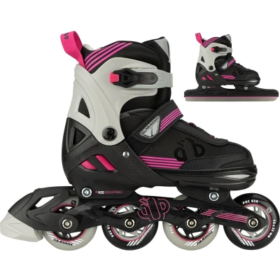 Afbeelding van Nijdam Inline Skates Combo Berry Blitz Verstelbaar Noren IJzers Maat 33 36