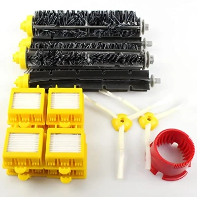 Afbeelding van Premium Onderhoudskit Servicekit Geschikt voor iRobot Roomba 700 serie stofzuigerrobots 2 borstelset + 8 HEPA filters zijborstels schoonmaakhulpstuk