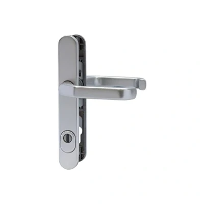 Afbeelding van ABUS Deurbeslag SRG92N ZS F1 met trekbeveiliging Deurgarnituur voor huisdeuren dubbelzijdige deurklink deuren smalle frames Aluminium