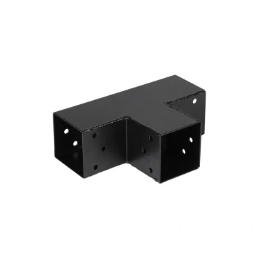 Afbeelding van Paalverbinder 3 weg T model 70 x mm zwart