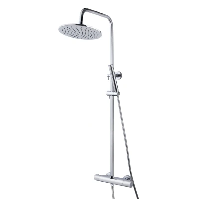 Afbeelding van Wiesbaden Caral thermostatische regendoucheset opbouw chroom
