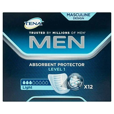 Afbeelding van TENA Mannen Level 1 Absorberende Pads 12&#039;S (Pack van 4)