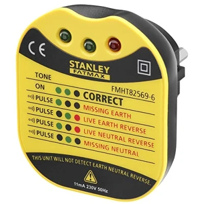 Afbeelding van Stanley Fmht82569 6 wandcontacttester FatMax serie spanning 230 V leds voor het geven van verschillende informatie