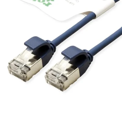 Afbeelding van ROLINE GREEN F/UTP DataCenter Patchkabel Cat.6A (Class EA), LSOH, extra dun, blauw, 5 m