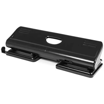 Afbeelding van pavo perforator met vier gaten, perforatiecapaciteit: 22 vel, zwart