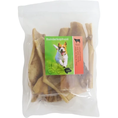 Afbeelding van Natuurlijke Snack runderkophuid 200g in zak Gebr de boon