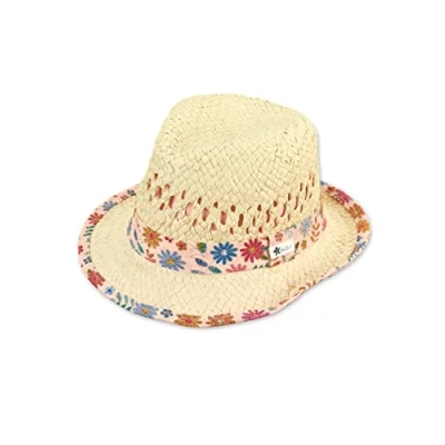 Afbeelding van Sterntaler Unisex kinderen strohoed bloemen kinderhoed, zand, normaal, zand