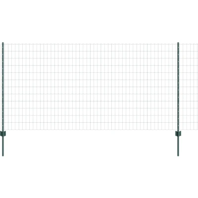 Afbeelding van vidaXL Euro Fence Set van 2 Groen Gepoedercoat staal 25 x 1,2 m