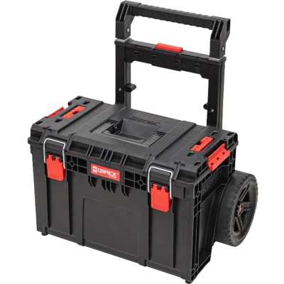Afbeelding van Qbrick System PRIME Kar Stapelbaar 590 x 425 660 mm 37 l IP66 100 kg draagvermogen met dubbele telescopische aluminium handgreep