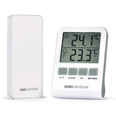 Afbeelding van SCS Sentinel HCN0066 Digitale thermometer met Draadloze buitensensor Binnenthermometer voor buiten Meteorologisch instrument DigiThermo Indoor/Outdoor