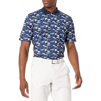 Afbeelding van Amazon Essentials Men&#039;s Sneldrogend golfpoloshirt met normale pasvorm (verkrijgbaar in grote en lange maten), Blauw Vis, XS