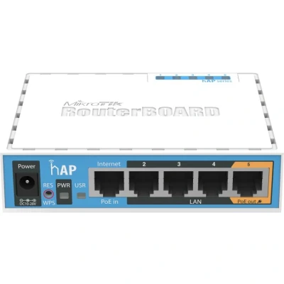 Afbeelding van Mikrotik hAP Wit Power over Ethernet (PoE)