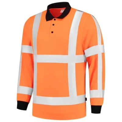 Afbeelding van Tricorp Poloshirt lange mouw RWS 203005Fluor Oranje 4XL