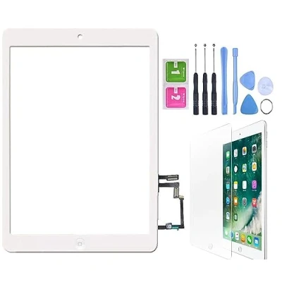 Afbeelding van Hedywei Vervangend touchscreen voor iPad 5 A1822, A1823 (2017 9,7 inch) digitizer met gereedschapsset (wit)