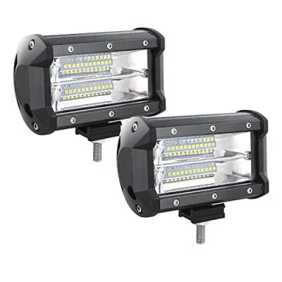 Afbeelding van AUXTINGS Led werklamp, 12V 24V, 72 W, extra spot, 5600 lm, auto, schijnwerper, offroad, 6000 K, waterdicht, IP67, 2 stuks