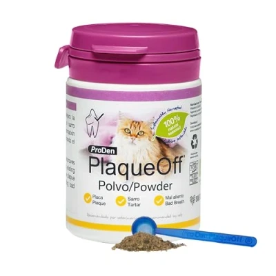 Afbeelding van GRAU het origineel PlaqueOff voor katten, natuurlijk tandverzorgingspoeder, helpt tegen tandsteen en tandplak, 1 pakje (1 x 40 g), aanvullend voer katten